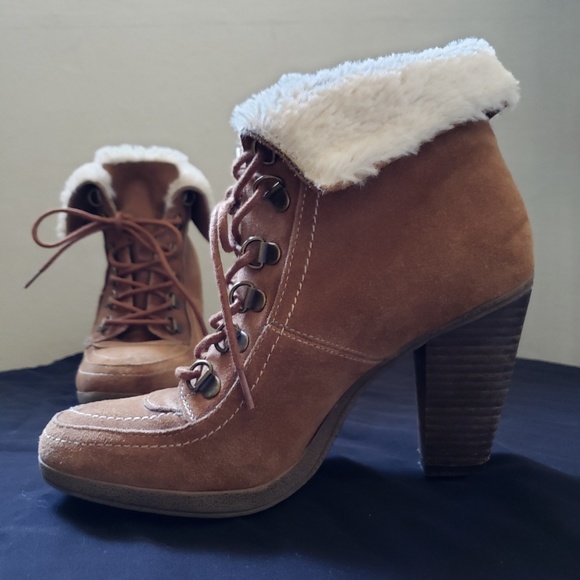 booties with fur cuff